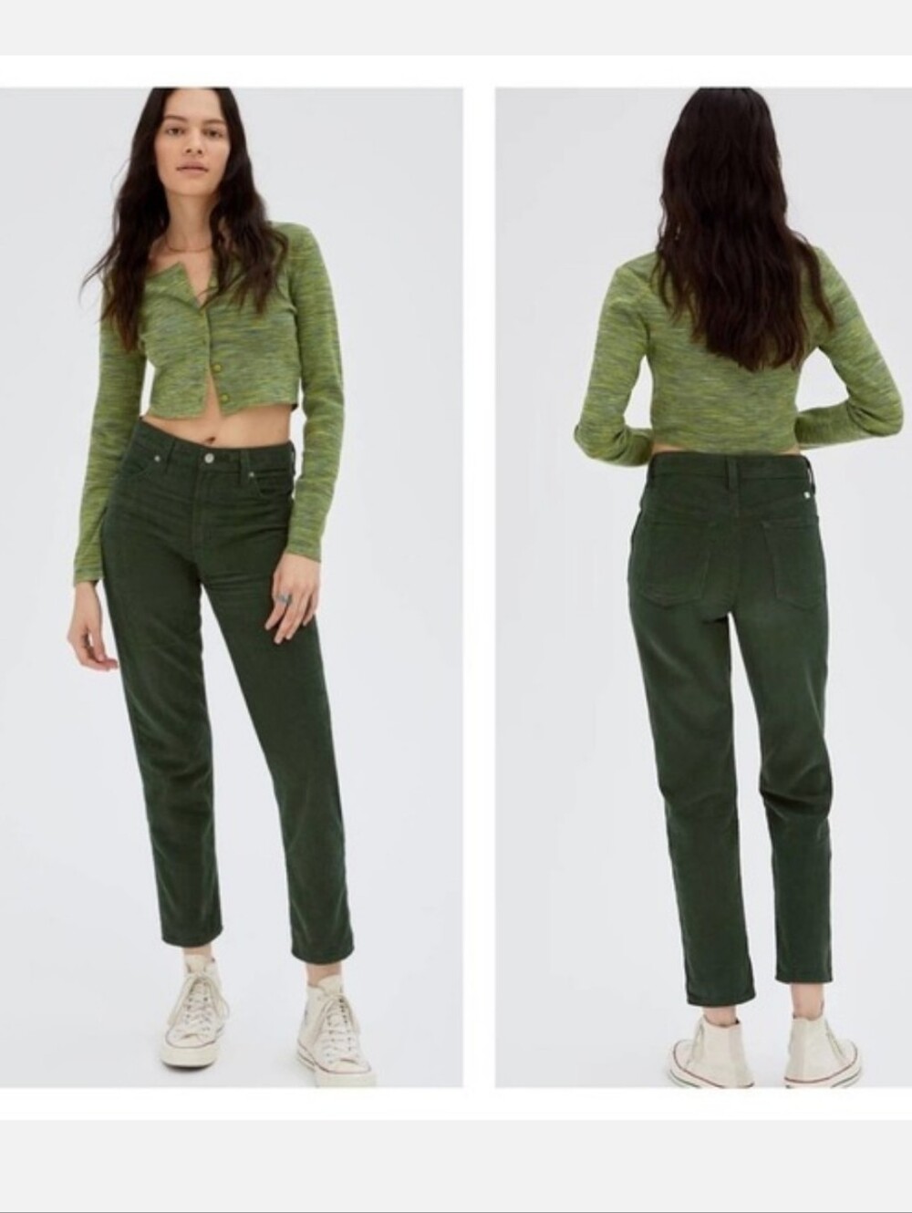 [Aritzia] Sunday Best Scarab Green Zola Mom Corduroy Pants